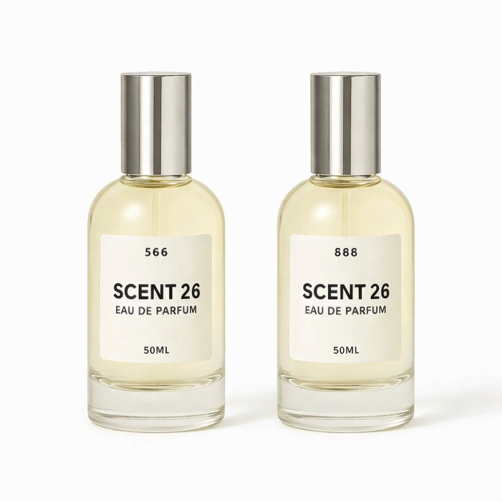 Get 2 x 50ml designer inspired perfumes for £24.99 Scent 26