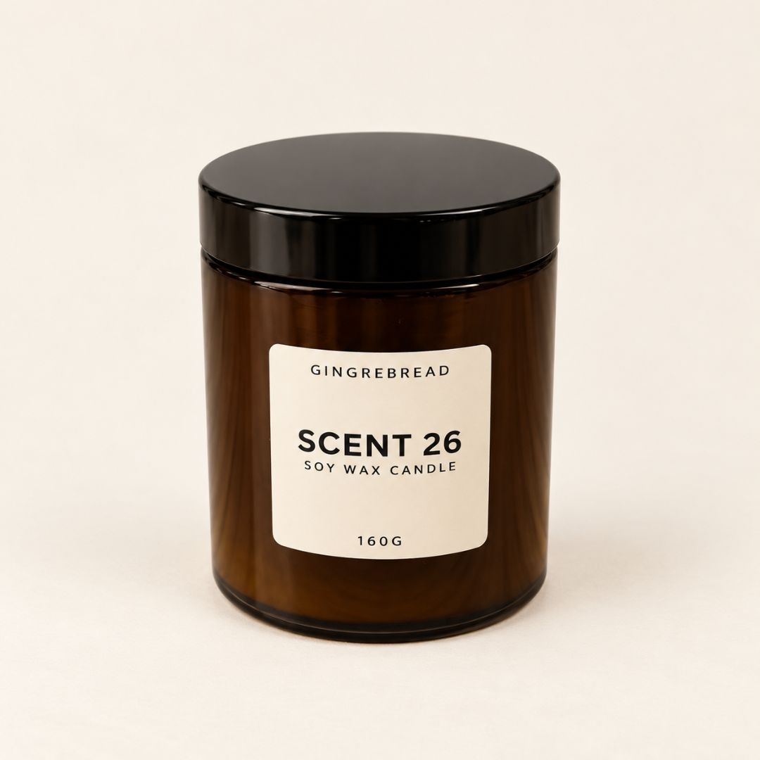 Gingerbread Glass Cotton Wick Candle