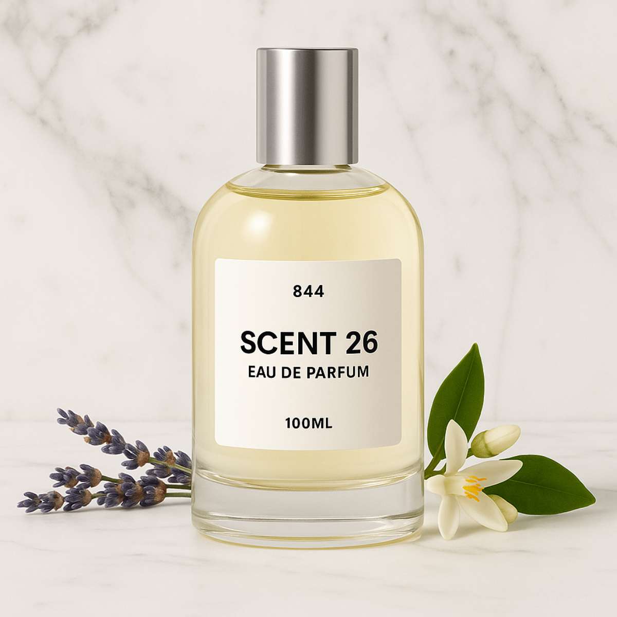 100ml bottle of Libre designer-inspired dupe perfume UK by Scent 26, fresh and bold fragrance for women