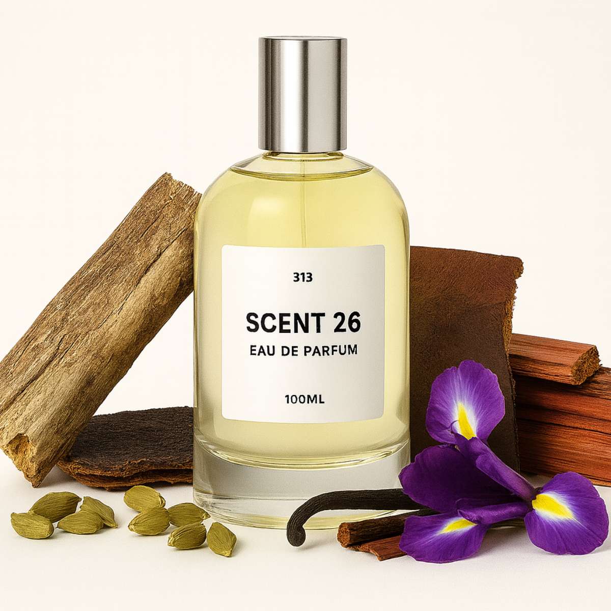 313 Santal 33 inspired dupe perfume by Scent 26 – woody spicy unisex fragrance UK