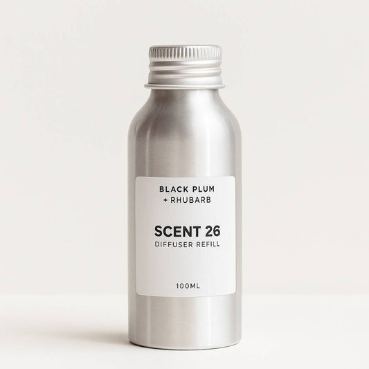 Black Plum + Rhubarb Reed Diffuser Refill 100ml from Scent 26