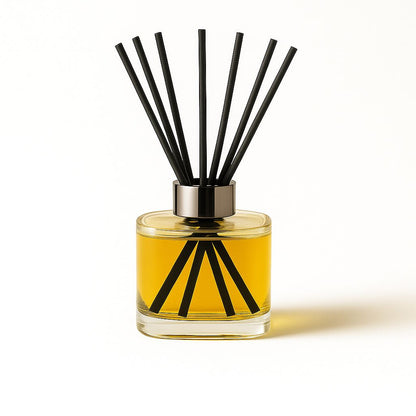 Christmas reed diffuser gift in Cranberry Orange + Cinnamon scent displayed lifestyle