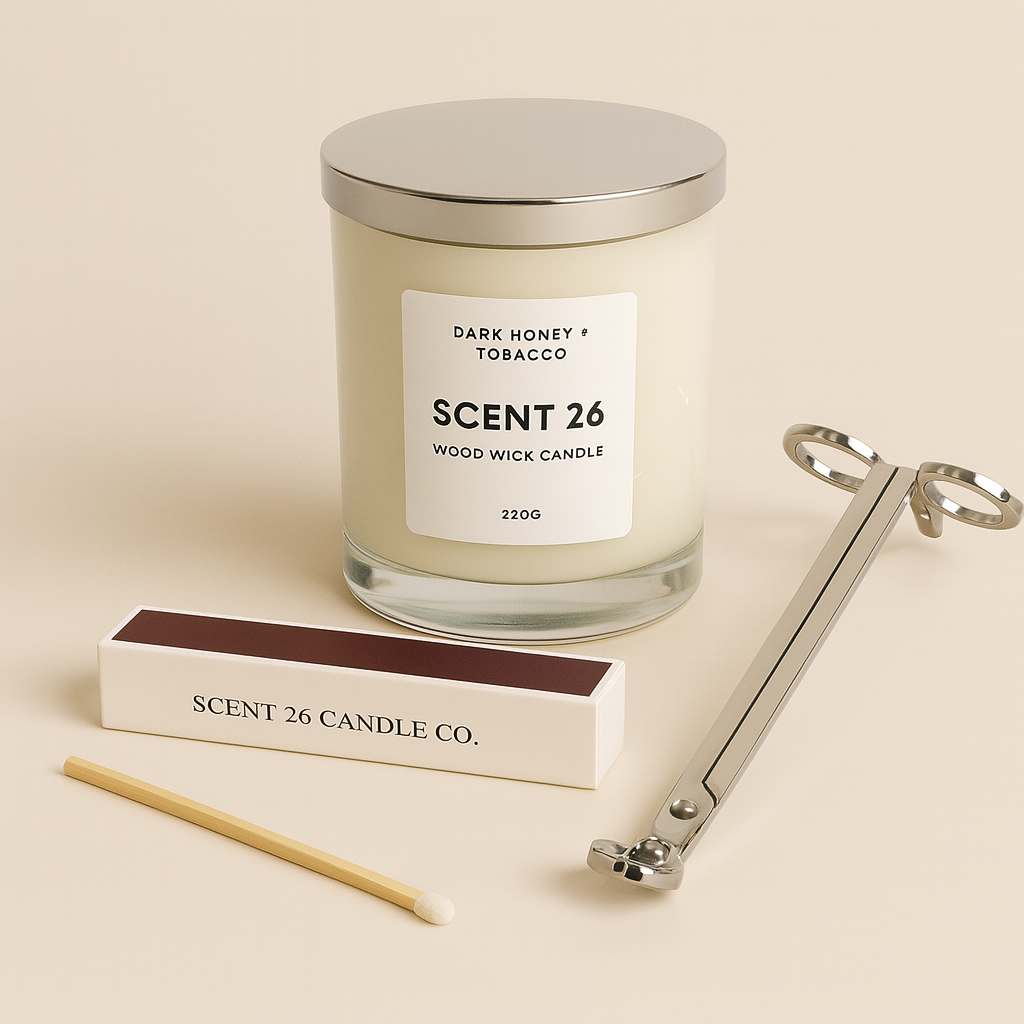 Ready-to-send gift sets with candles, perfumes, wax melts, and matches in premium packaging