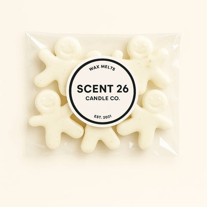 Festive gingerbread man wax melts in a pack of six for Christmas home fragrance
