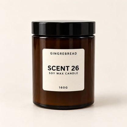 Gingerbread Glass Cotton Wick Candle