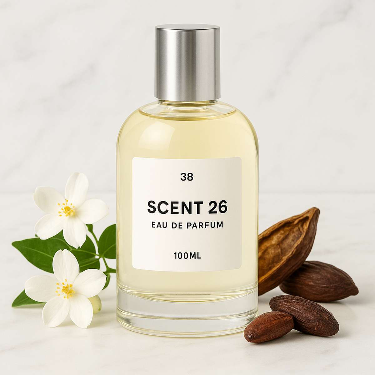 100ml bottle of Good Girl designer-inspired dupe perfume UK by Scent 26, seductive fragrance for women