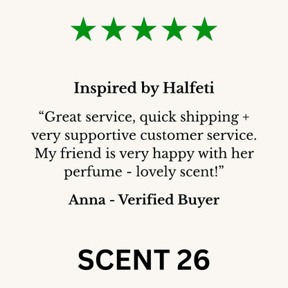 Halfeti Dupe Perfume 5 star review