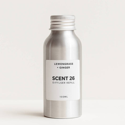 Lemongrass + Ginger Diffuser Refill 100ml from Scent 26