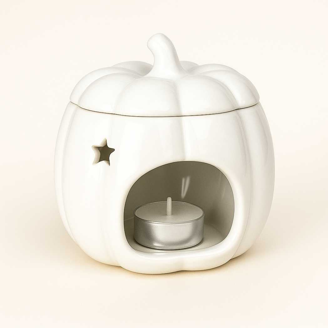 Pumpkin Wax Burner White