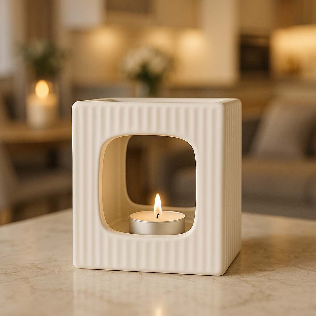 Stylish Talin wax melt burner with a sleek, modern design and elegant finish, perfect for adding a touch of sophistication to any space. Ideal for melting wax melts and creating a soothing fragrance experience