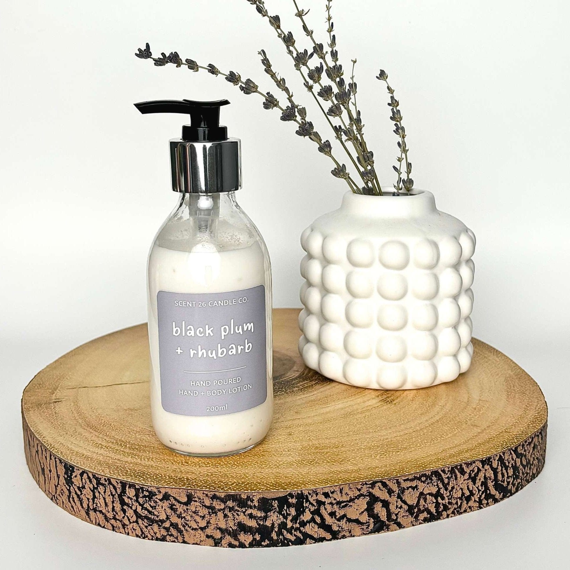 BLACK PLUM + RHUBARB HAND & BODY LOTION