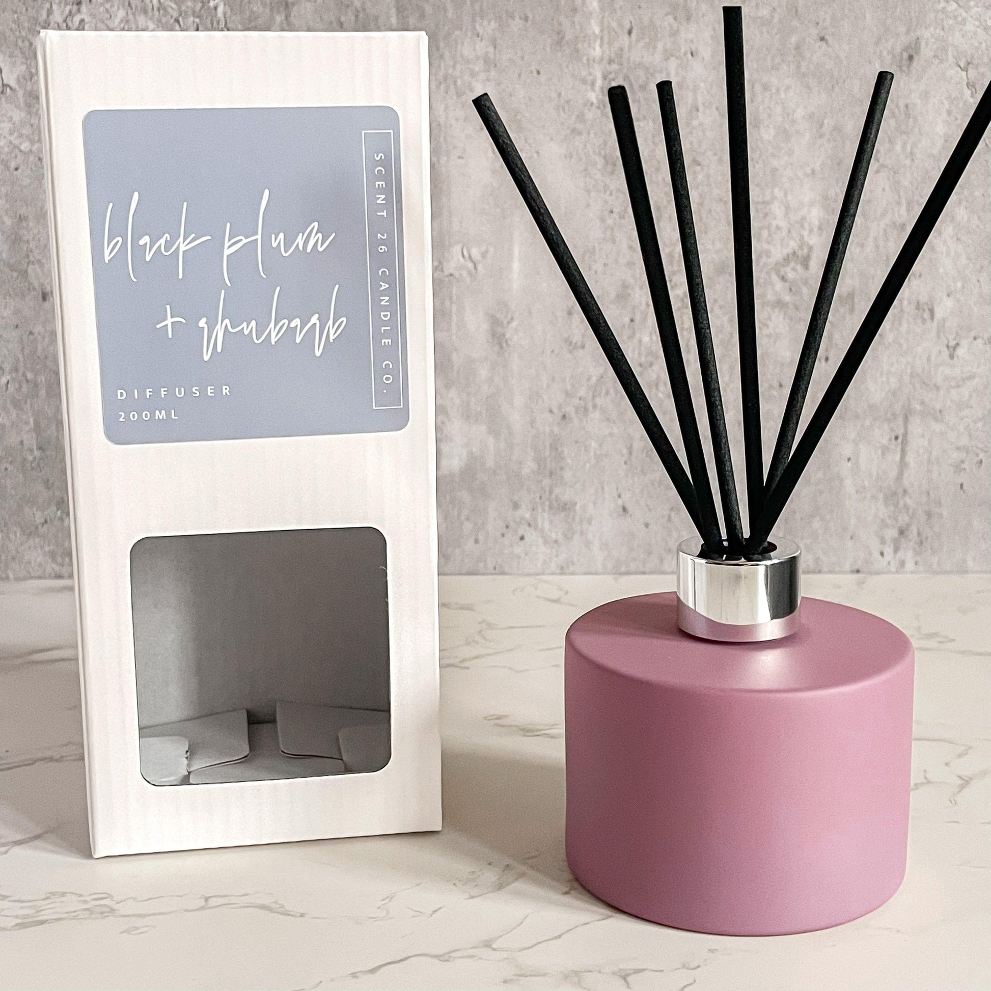 BLACK PLUM + RHUBARB REED DIFFUSER