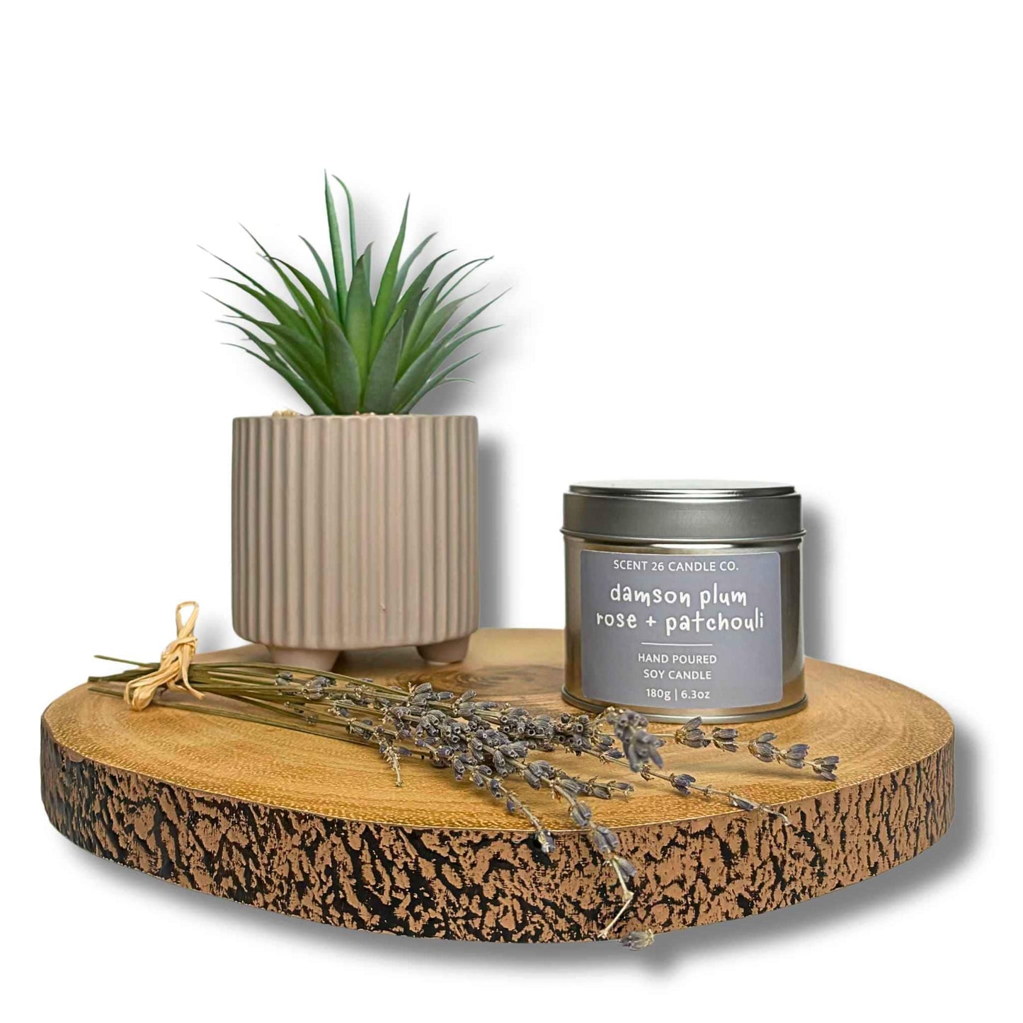 DAMSON PLUM ROSE + PATCHOULI WOOD WICK CANDLE