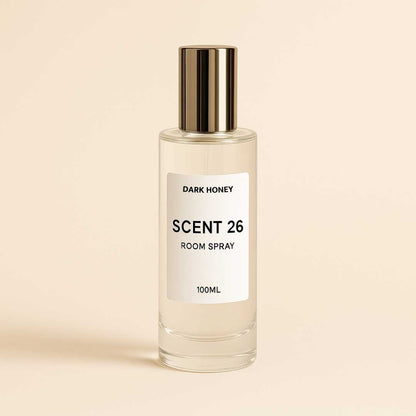 Dark Honey and Tobacco Room Spray in luxury 100ml glass bottle