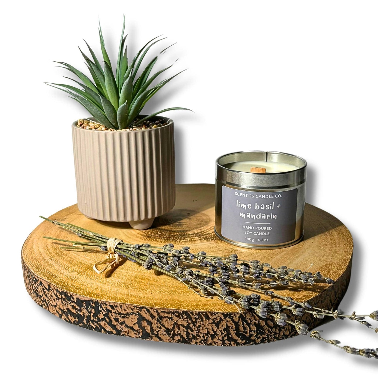 LIME BASIL + MANDARIN WOOD WICK CANDLE