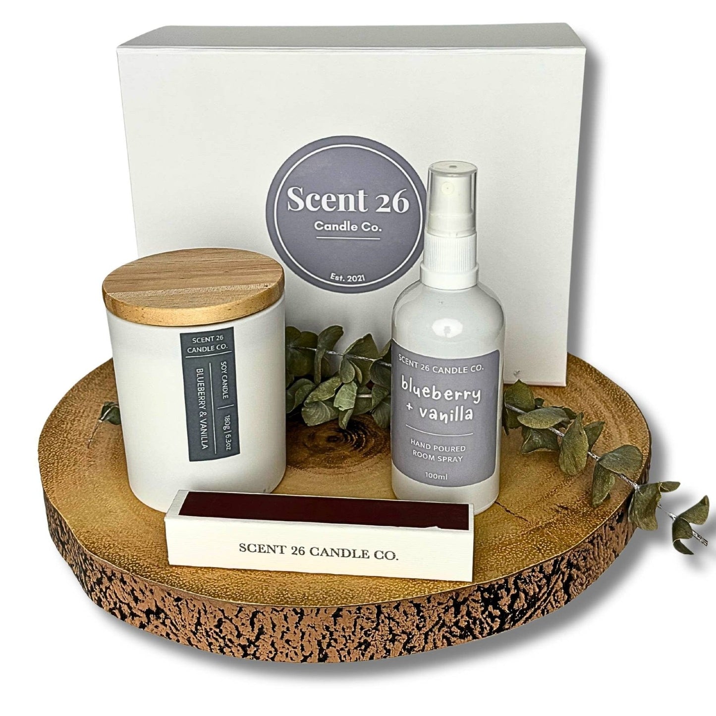 Scent 26 Candle Co. Air Fresheners HOME FRAGRANCE GIFT SET: BLUEBERRY + VANILLA