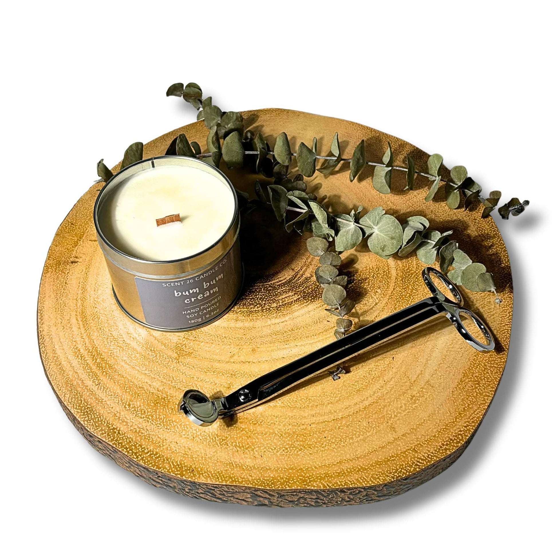 Scent 26 Candle Co. Candles BUM BUM CREAM WOOD WICK CANDLE